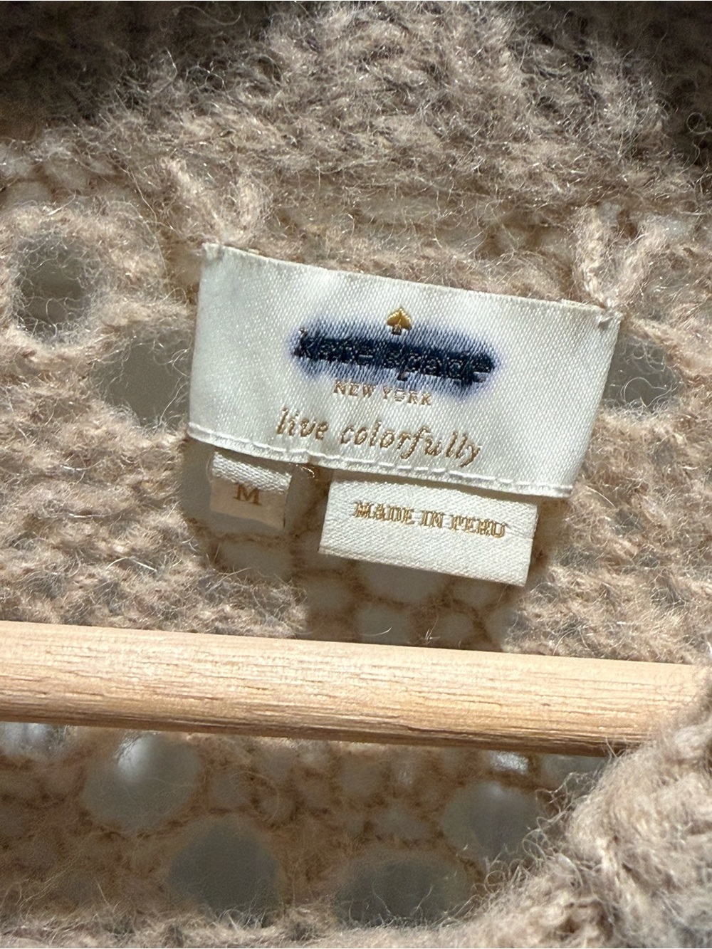 NWOT Kate Spade Pointelle Stitch Alpaca Wool Blend Sweater - Picture 3 of 4